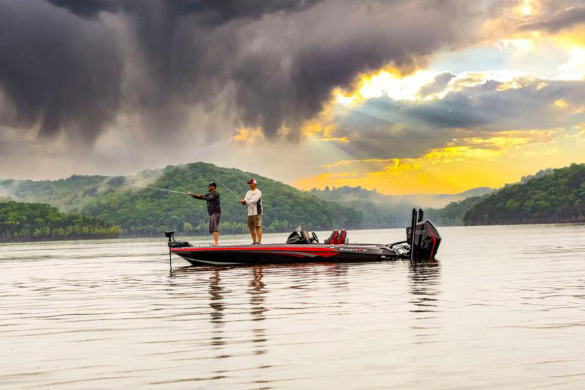 anglers on a ranger z520r bass boat