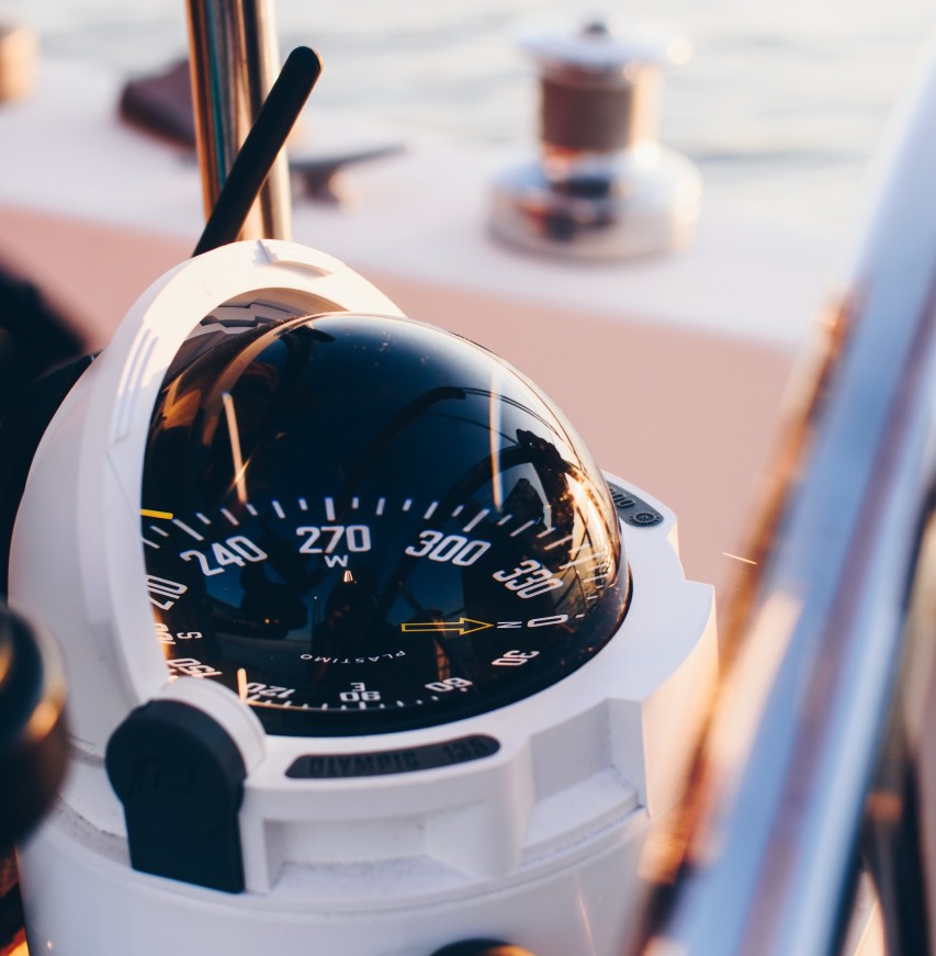 A-boat-compass-for-navigation
