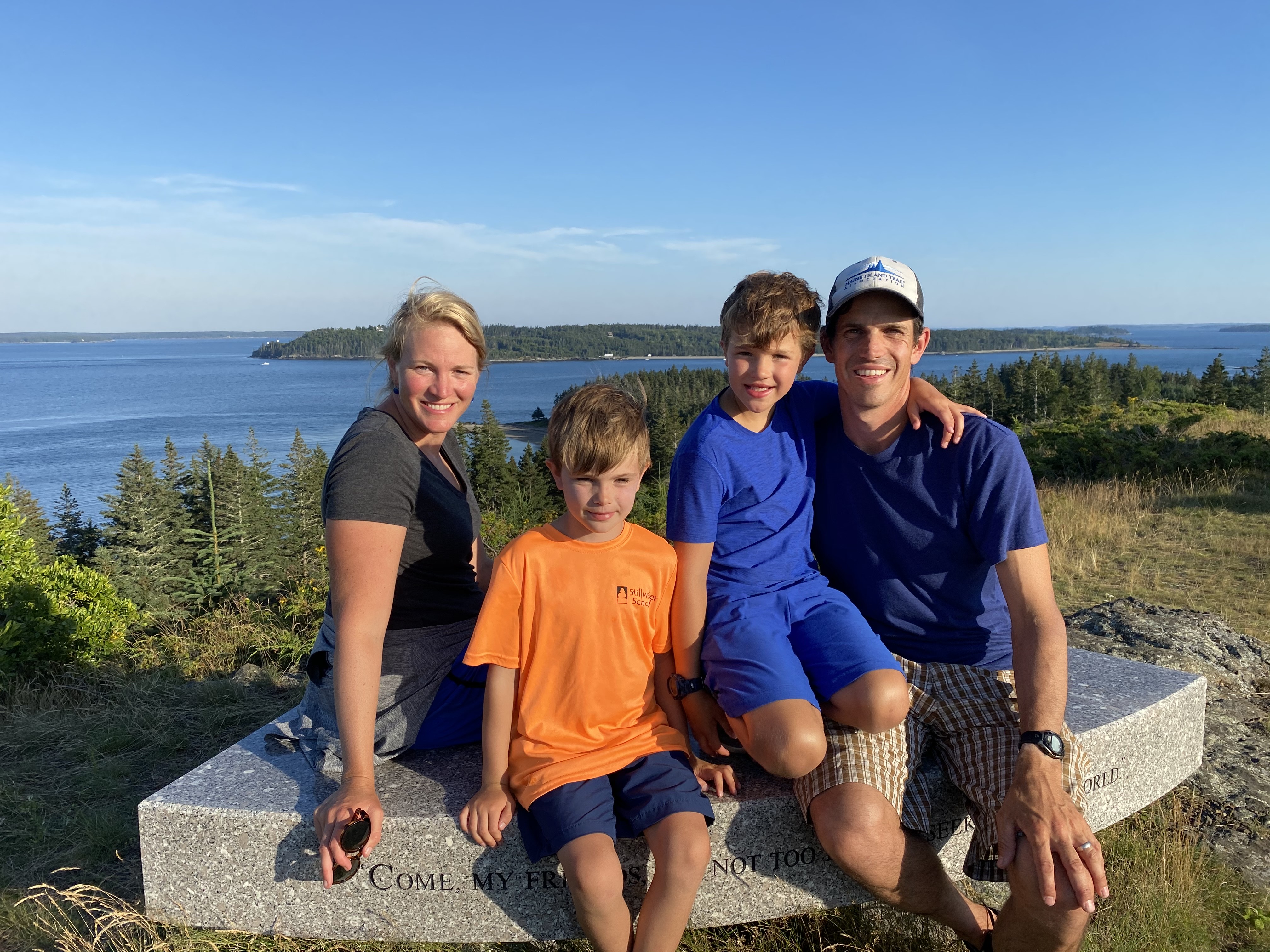 Jordi and his family relaxing in Maine