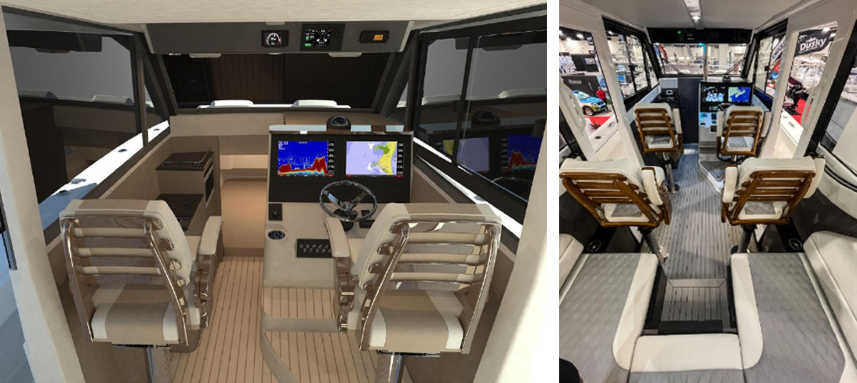 cabin on the invincible 46 pilothouse
