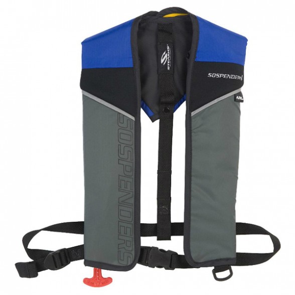 A manual inflatable lifejacket. Photo courtesy of SOSPENDERS.