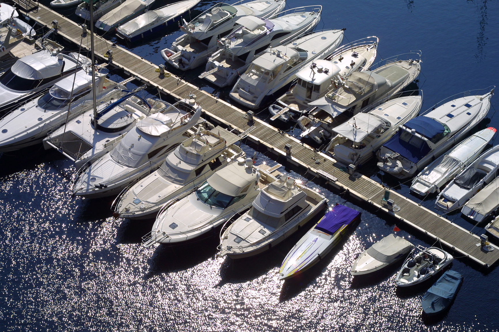 Boats In A Marina.