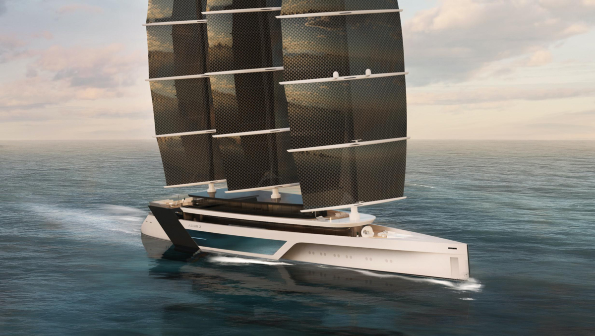 dynarigtri hybrid yacht